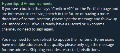 Confirm VIP button announcement